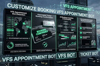 customize booking bot,vfs appointment,vfs appointment bot,vfs bot,ticket bot
