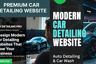design a modern car detailing website, auto detailing  and car wash website,