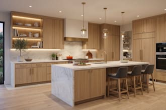 create custom kitchen design with 2020 2d and 3d render