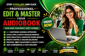 professional edit and master your audiobook