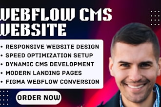 develop responsive website website, speed optimization, webflow cms website
