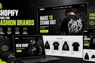 build shopify fashion clothing brand store boutique wear streetwear website