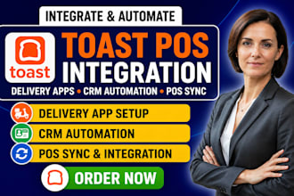 setup toast pos integration, delivery apps, CRM automation