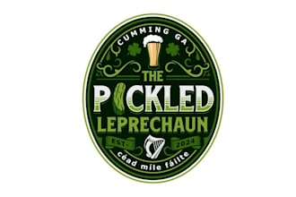 design monogram irish home bar business logo