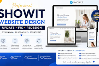 design responsive showit website update fix showit blog website redesign