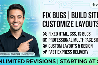solve website layout issues and fix critical HTML CSS bugs