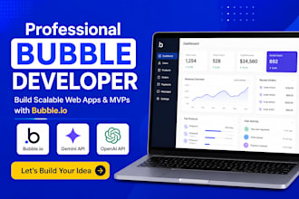 build bubble website, bubble app, bubble mvp, bubble io as bubble developer