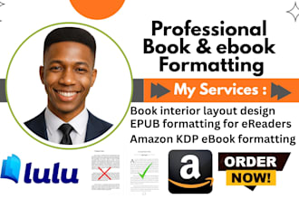 do amazon KDP ebook formatting kindle ebook formatting paperback book formatting