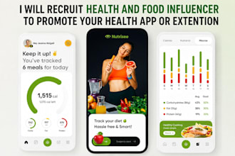recruit health and nutrition influencers to promote your health app or extension