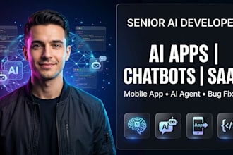 develop ai mobile app, ai agent, chatbot, saas app and fix website bugs