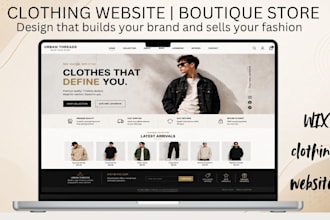 design a wix clothing website, wordpress boutique store, online fashion store