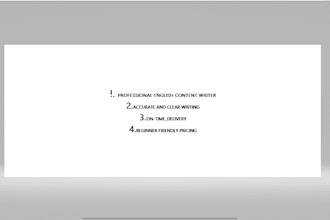 do simple english contents typing