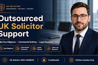 be UK solicitor for commercial drafting and m a due diligence on UK case law