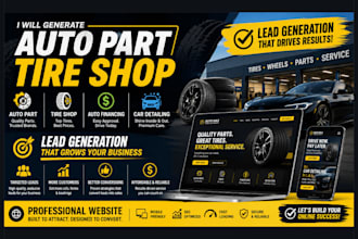 generate auto part tire shop auto financing car detailing lead and build website