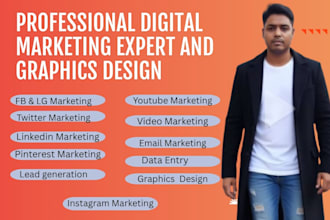 be your professional digital marketing expert and graphics design