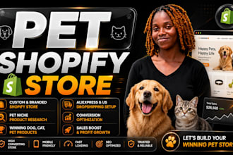 build pet shopify store, shopify traffic, shopify supplier, dropshipping website