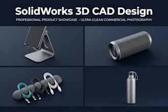 design phone stand speaker cable organizer bottle solidworks 3d cad modelling