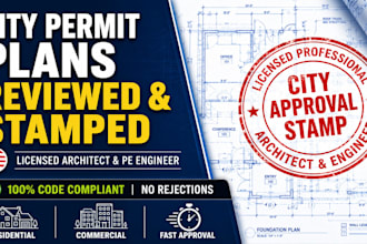 be your licensed architect , engineer for USA permit stamp