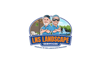 design corporate family owned landscape business logo