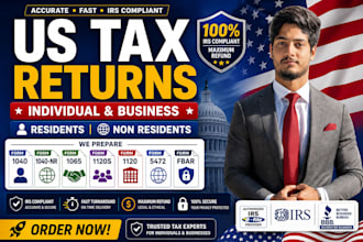 prepare and efile US tax returns for individuals and llc
