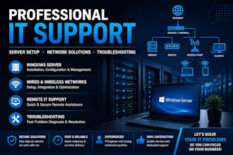 provide professional IT support, server setup, and network solutions