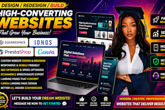 build design square ionos prestashop canva landing page website design redesign