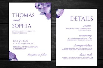 create timeless floral wedding invitation and matching suite