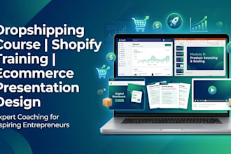 create dropshipping course, shopify training, training manual and powerpoint