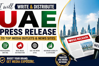 write and distribute uae press releases to top media outlets and news site
