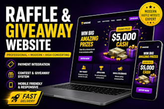 create a professional raffle giveaway or contest website