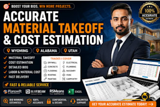 do accurate wyoming residential material takeoff  construction cost estimation