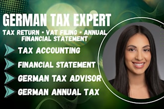 handle german annual finacial statement annual vat, tax return steuerberater