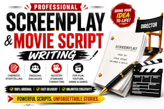 write film script, movie script and screenplay script writing, scriptwriter