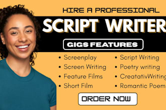 write screenplay movie script feature film script with tv series formatting