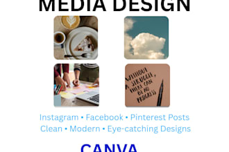 design modern canva social media posts and pinterest pins