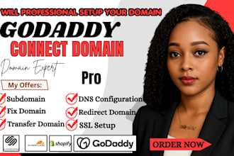 connect or transfer godaddy domain, redirect domain, fix domain