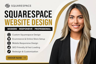 design modern squarespace ecommerce website online store design landing page