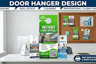 design professional door danger for real estate roofing cleaning business flyers