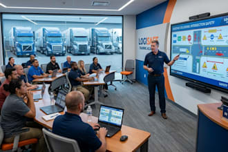 create truck driving safety course presentation logistic workbook video PPT