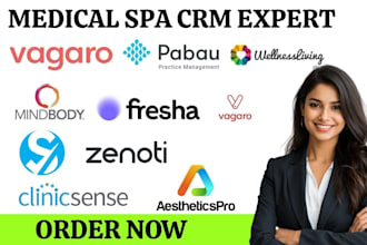 setup medical spa vagaro pabau mindbody fresha simplybook zenoti goldie CRM