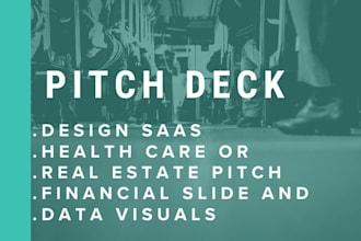 design a healthtech or real estate pitch deck and data visuals