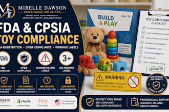handle fda registration, cpsia toy compliance and warning labels