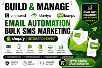 build manage omnisend klaviyo email automation bulk SMS marketing smsbumpshopify