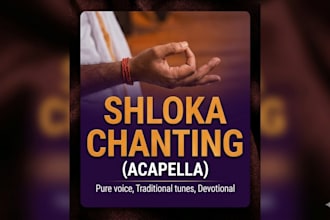 record melodic sanskrit shloka chanting a capella