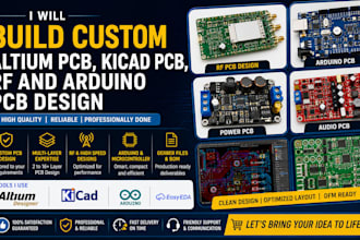 build custom altium pcb, kicad pcb, rf and arduino pcb design