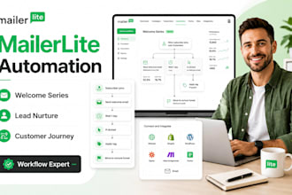 setup mailerlite automation workflow and email sequence