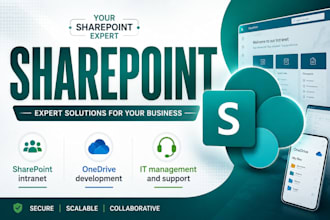 provide expert sharepoint intranet onedrive development management support