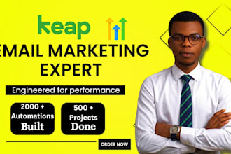 setup keap crm, landing page, email automation and sales funnel, infusionsoft