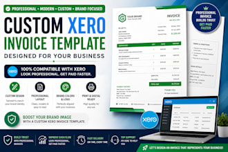 design professional xero invoice template for your business