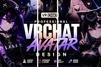 create edit optimize vrchat avatar furry avatar anime model with pc quest